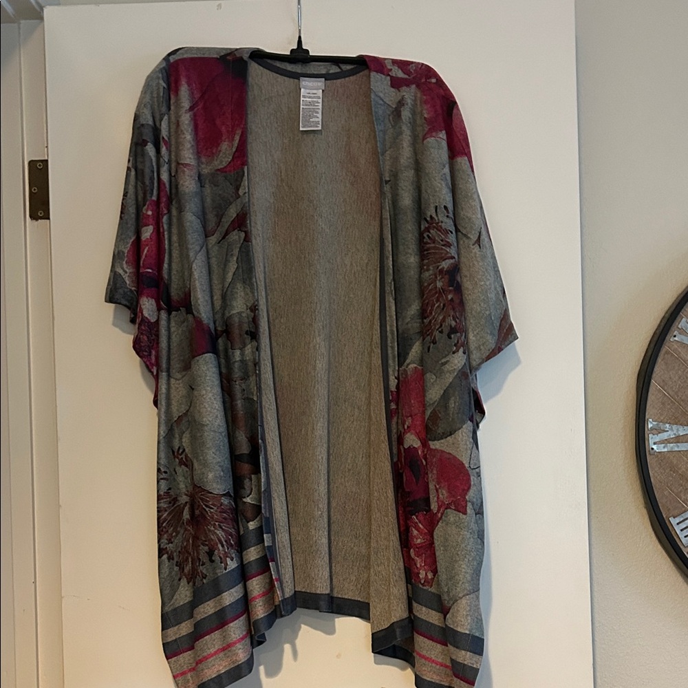 Chico's Vibrant Floral Kimono Wrap